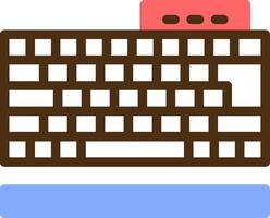 tangentbord Färg fylld ikon vektor