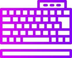 Tastatur linear Gradient Symbol vektor