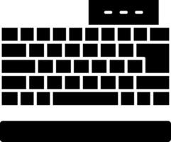 Tastatur-Glyphen-Symbol vektor