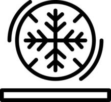 Symbol für Schneeflockenlinie vektor