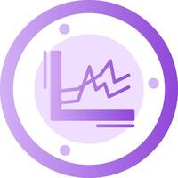 Linie Diagramm Glyphe Gradient Symbol vektor