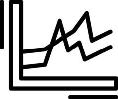 Liniendiagramm Liniensymbol vektor