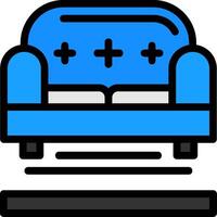 Couch Linie gefüllt Symbol vektor
