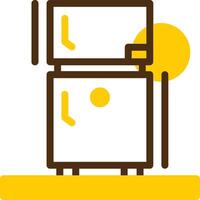 Kühlschrank Gelb lieanr Kreis Symbol vektor
