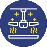 Decke Ventilator Dual Linie Kreis Symbol vektor