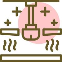 Decke Ventilator linear Kreis Symbol vektor