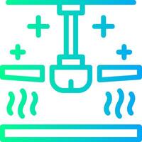 Decke Ventilator linear Gradient Symbol vektor