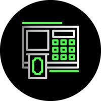 Geldautomat Dual Gradient Kreis Symbol vektor