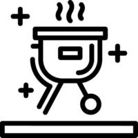 Symbol für die Grilllinie vektor