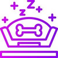 Haustier Bett linear Gradient Symbol vektor