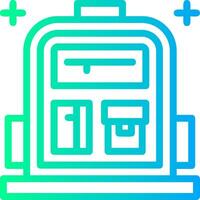 Schule Rucksack linear Gradient Symbol vektor