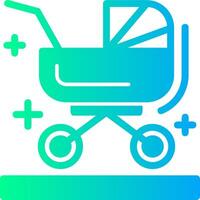 Kinderwagen solide multi Gradient Symbol vektor