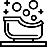 Baby Badewanne Linie Symbol vektor