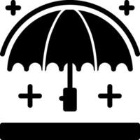 Regenschirm-Glyphe-Symbol vektor