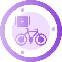 Fahrrad Parkplatz Glyphe Gradient Symbol vektor