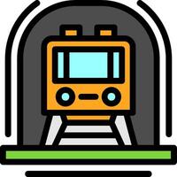 U-Bahn Linie gefüllt Symbol vektor