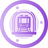 U-Bahn Glyphe Gradient Symbol vektor