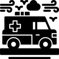 Krankenwagen-Glyphe-Symbol vektor