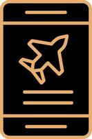 Flugzeug Fahrkarte Buchung Vektor Symbol