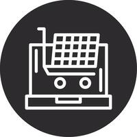 online Einkaufen invertiert Symbol vektor
