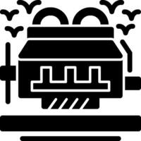 Auto Motor Glyphe Symbol vektor