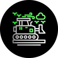 Bulldozer Dual Gradient Kreis Symbol vektor