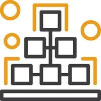 Sitemap-Glyphe zweifarbiges Symbol vektor