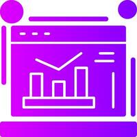 Google Analytik solide multi Gradient Symbol vektor