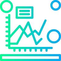 Linie Diagramm linear Gradient Symbol vektor