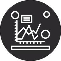 Linie Diagramm invertiert Symbol vektor