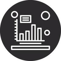 Bar Diagramm invertiert Symbol vektor