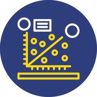 streuen Handlung Dual Linie Kreis Symbol vektor