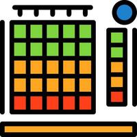 Heatmap Linie gefüllt Symbol vektor