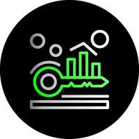 nyckelord ranking dubbel lutning cirkel ikon vektor