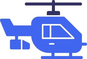 Hubschrauber solide zwei Farbe Symbol vektor