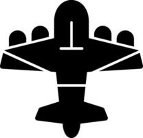 Bomber Flugzeug Glyphe Symbol vektor