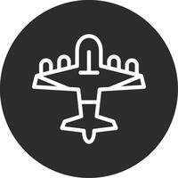 Bomber Flugzeug invertiert Symbol vektor