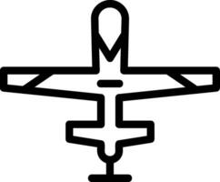 Militär- Drohne Linie Symbol vektor