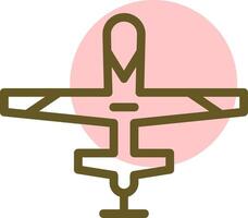 Militär- Drohne linear Kreis Symbol vektor