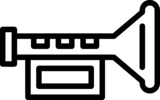 Militär- Horn Linie Symbol vektor