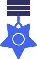 Medaille von Ehre solide zwei Farbe Symbol vektor