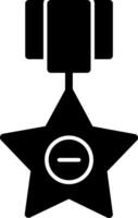 Silber Star Glyphe Symbol vektor