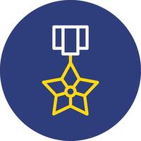 Bronze- Star Dual Linie Kreis Symbol vektor