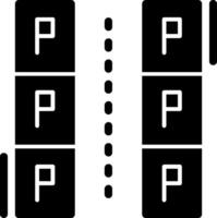 parallel Parkplatz Glyphe Symbol vektor