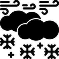 Schnee-Glyphe-Symbol vektor