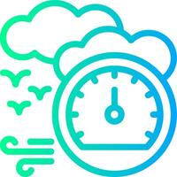 Barometer linear Gradient Symbol vektor