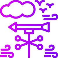 Wetter Schaufel linear Gradient Symbol vektor