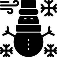 Schneemann-Glyphe-Symbol vektor