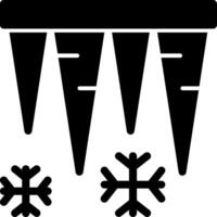 Eiszapfen Glyphe Symbol vektor