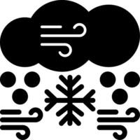 Schneesturm Glyphe Symbol vektor